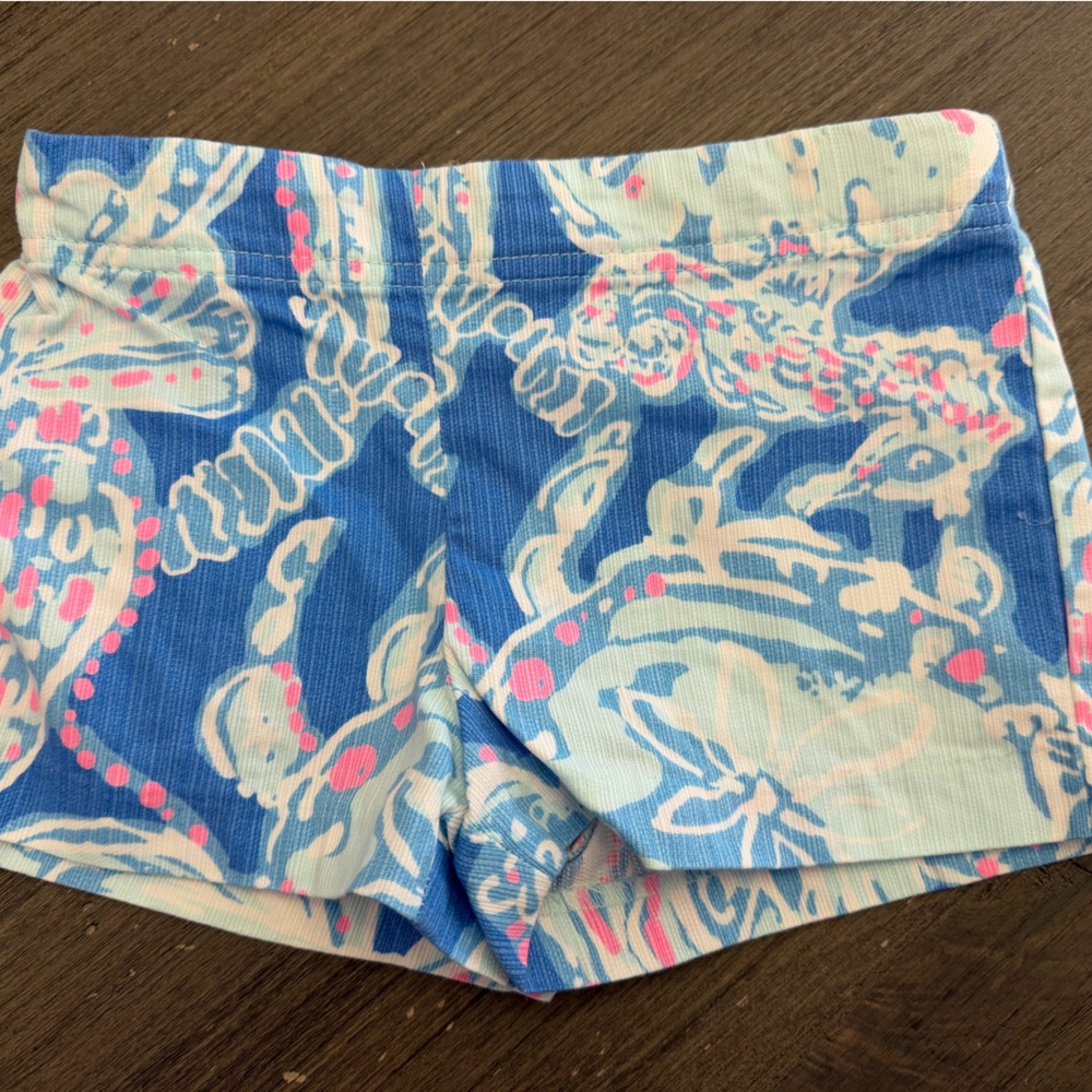 Lilly Pulitzer Girls Blue and Pink Patterned Skort